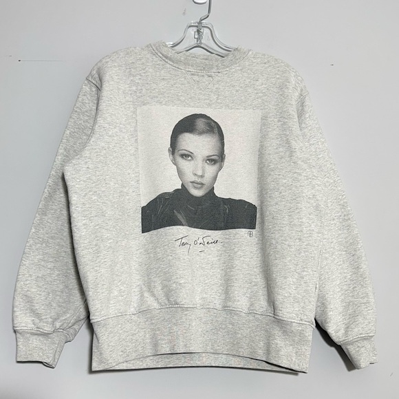 ANINE BING Ramona Sweatshirt Ab X To Kate Moss in Heather Grey XS Rare Revolve - Picture 7 of 16